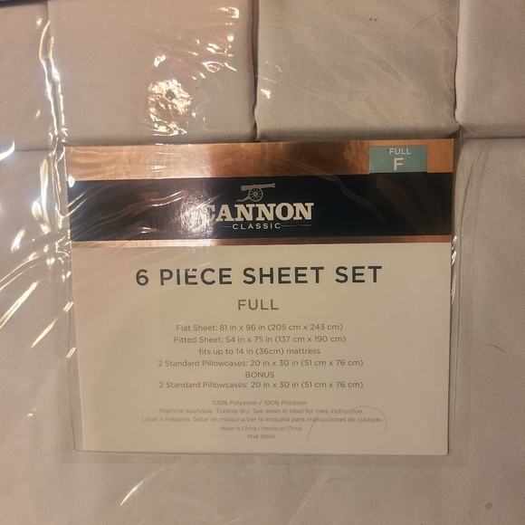 Cannon Bedding New Cannon Full 6 Piece Sheet Set Poshmark